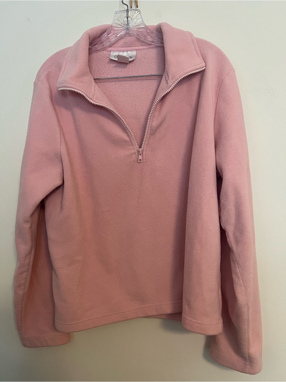 Chadwicks Dusty Pink Half-Zip Fleece Pullover